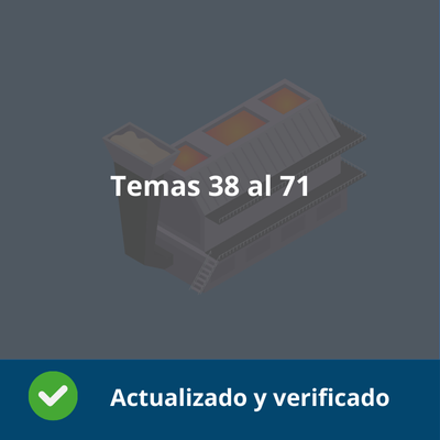 Temario Procesos y Productos de Vidrio y Cerámica - Tema 38-71 - Actualizado - Verificado y Alta Calidad