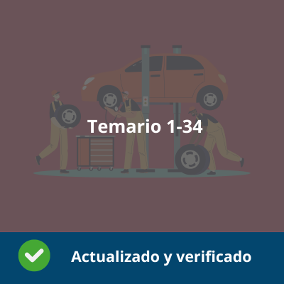 Temario Mantenimiento de vehículos - Temas 1-34 - Actualizado - Verificado y Alta Calidad