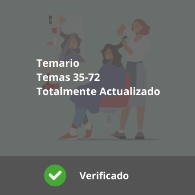 Temario Oposiciones Peluquería - Actualizado - Verificado y Alta Calidad - Temas 35-72
