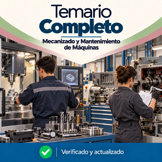 Temario completo de Mecanizado y Mantenimiento de Máquinas para oposiciones de FP (67 temas) - DocentesPro