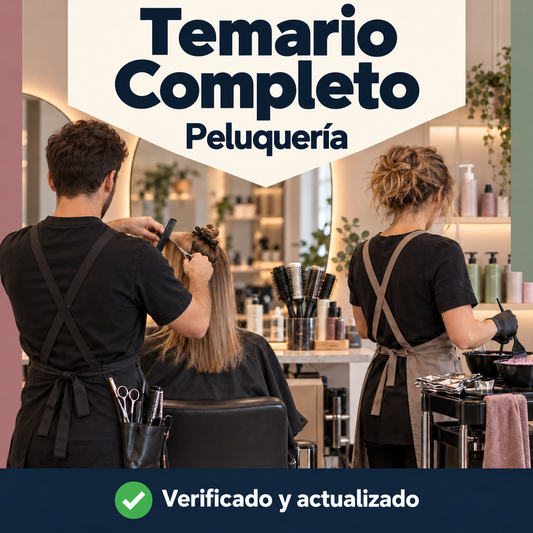 Temario Completo Oposiciones Peluquería FP actualizado profesorado
