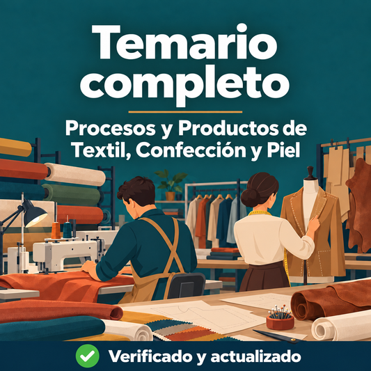 Procesos y Productos de Textil, Confección y Piel temario completo actualizado oposiciones profesorado