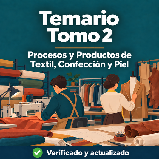 Temario Procesos y Productos de Textil, Confección y Piel FP - Temas 38 al 71
