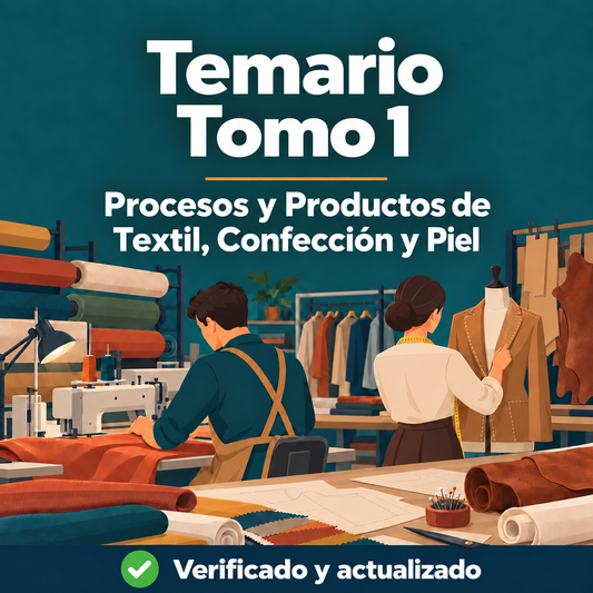 Temario Procesos y Productos de Textil, Confección y Piel FP - Temas 1 al 37