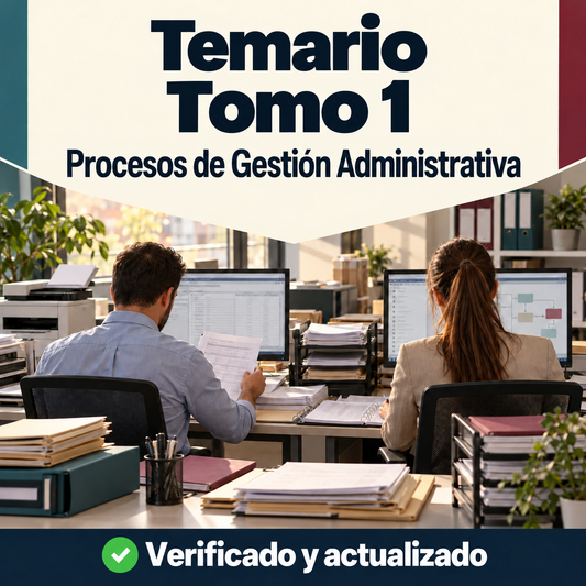 Temario Procesos de Gestión Administrativa FP  actualizado tomo 1