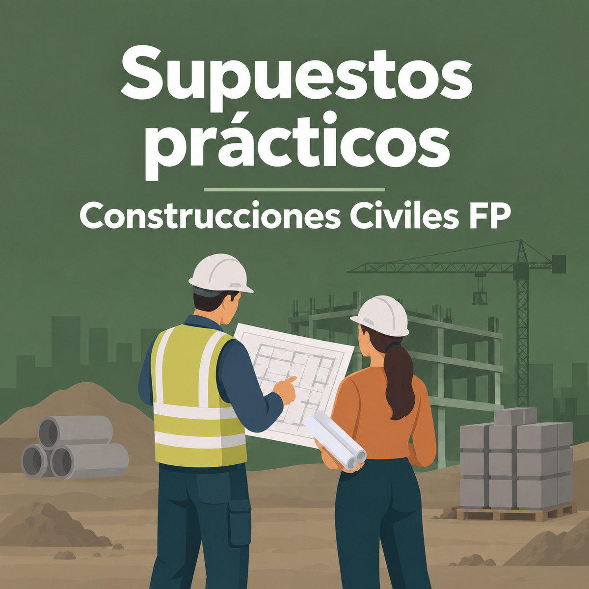 cuaderno de supuestos practicos construcciones civiles y edificación para oposiciones de FP