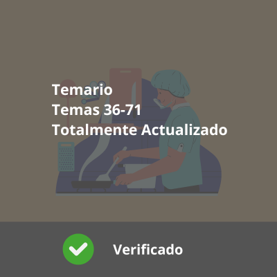 Temario Operaciones y equipos de elaboración de productos alimentarios - Temas 36-71 - Actualizado - Verificado y Alta Calidad