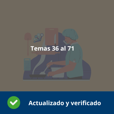 Temario Operaciones y equipos de elaboración de productos alimentarios - Temas 36-71 - Actualizado - Verificado y Alta Calidad