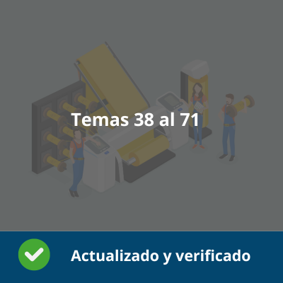 Temario Procesos y Productos de Textil, Confección y Piel - Tema 38-71 - Actualizado - Verificado y Alta Calidad