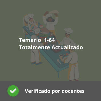 Temario completo de Cocina y Pastelería para oposiciones de FP (64 temas) - DocentesPro