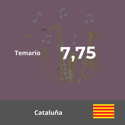 Temario Música Oposiciones Secundaria - 2023 Cataluña - 28 Temas - 7,75